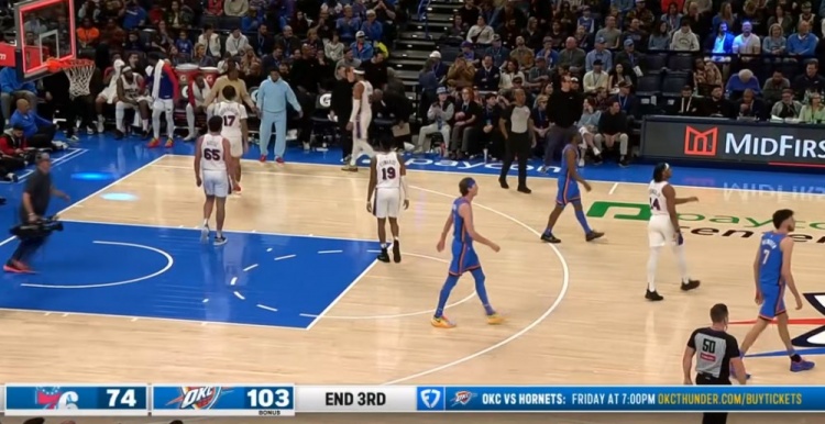  多名主力輪休！雷霆三節(jié)破百 103-74領先76人29分