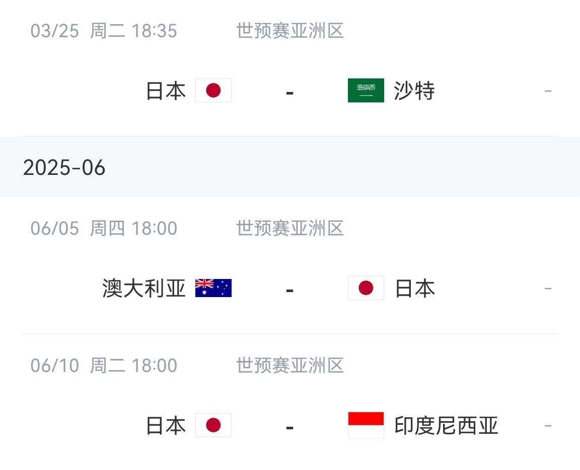  會(huì)不會(huì)放水？日本剩余賽程：主場(chǎng)vs沙特&印尼，客場(chǎng)vs澳大利亞